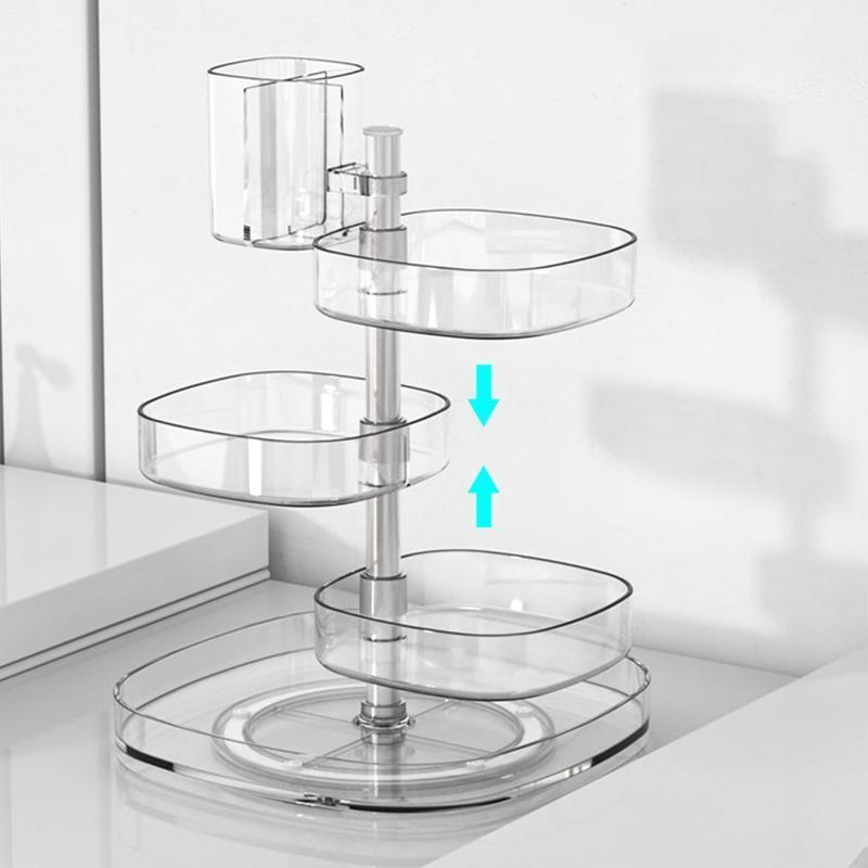 360 Rotating Makeup Organizer 5 Layers Adjustable Spinning Holder Storage Rack