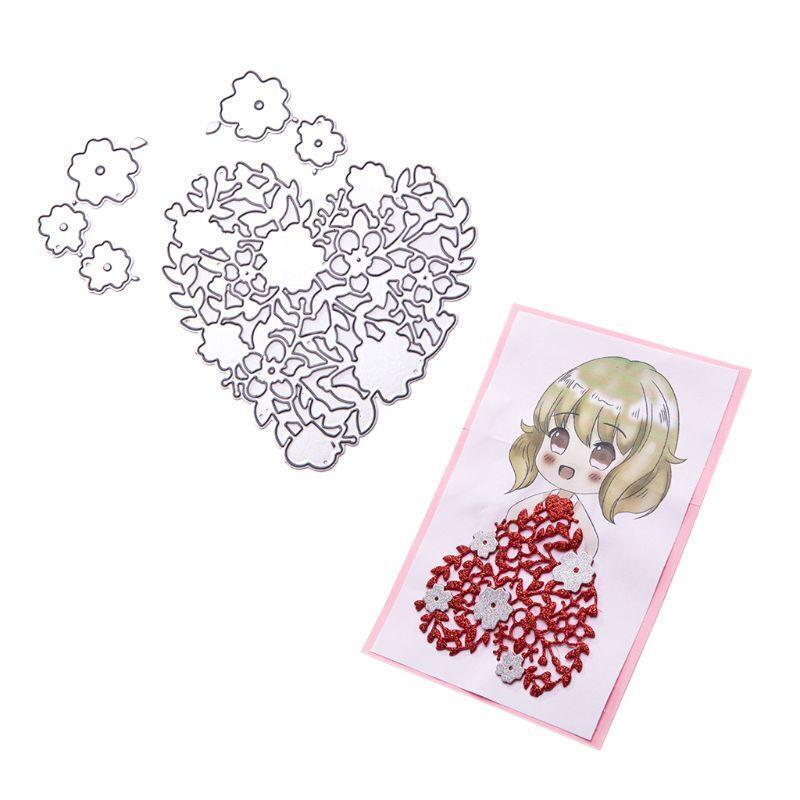 Heart Flower Metal Cutting Dies Stencil DIY Scrapbooking Album Stamp Paper Card