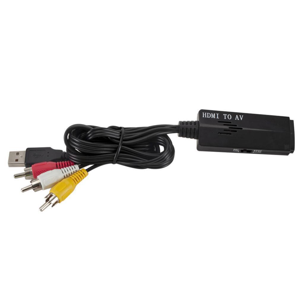 to AV RCA Video Composite Audio Video Converter Box Adapter w/USB Cable