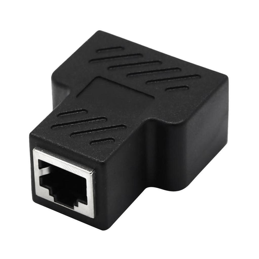 1 Male To 2 Ways  LAN Ethernet Cable Female Splitter Connector Adapter