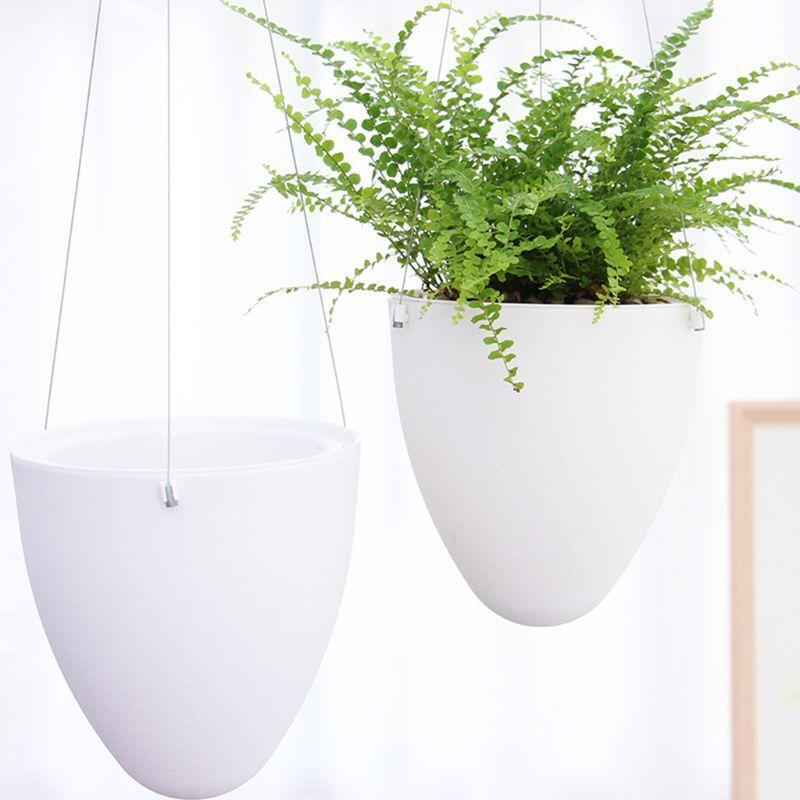 Watering Flower Pot Container, Hanging Planter with Chain