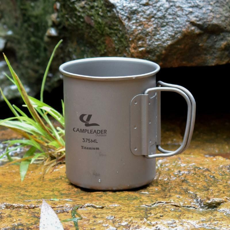 Ultralight Titanium Cup Outdoor Portable Camping Picnic Water Cup Mug 375ml