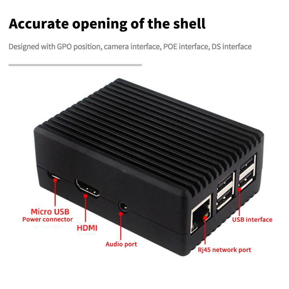 Passive Cooling Shell Case for Raspberry Pi 3B/3B+ Heat Dissipation Cover