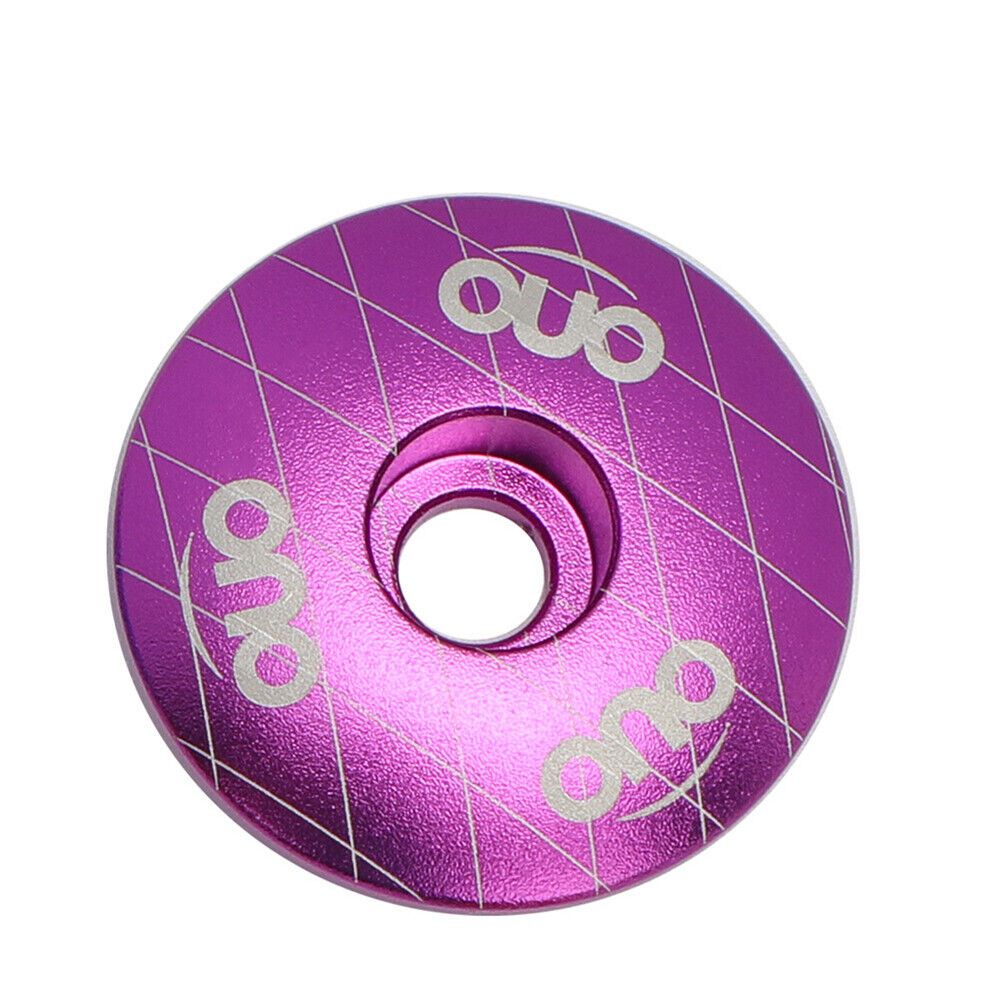 OUO Bicycle Stem Top Cap Headset Cover with Screw Fork Ring Spacer (Purple)