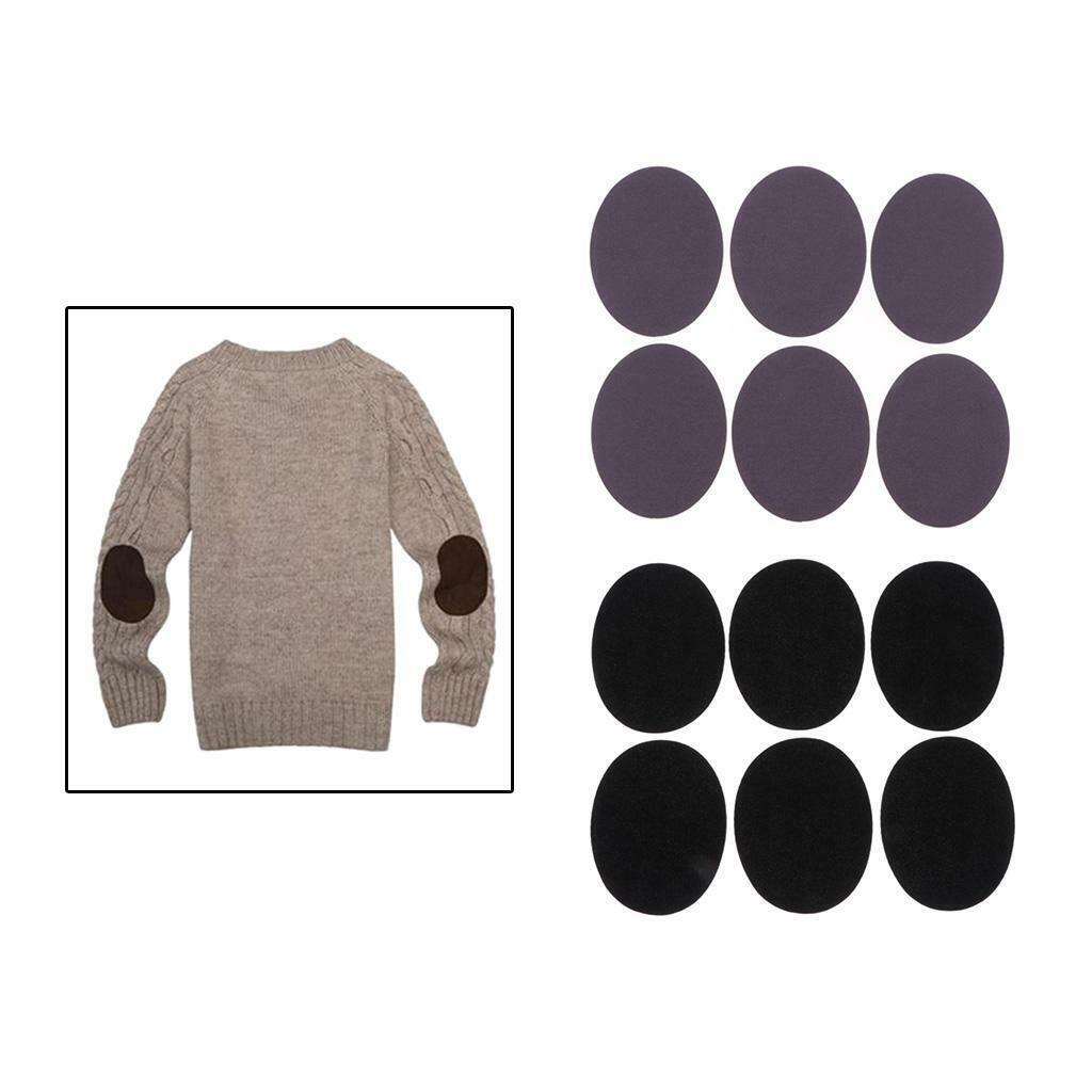 6 Pairs Elbow  Patches DIY Shirt Blouses Hats Sewing Applique Decor