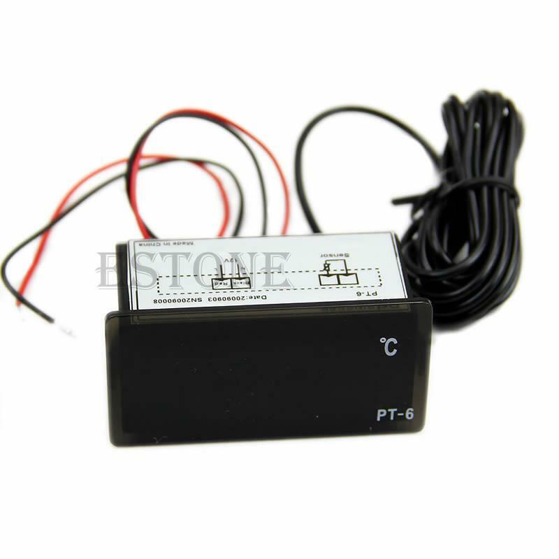 Hot 12V Vehicle Car LED Digital Thermometer Temperature Meter Probe -40~110°C