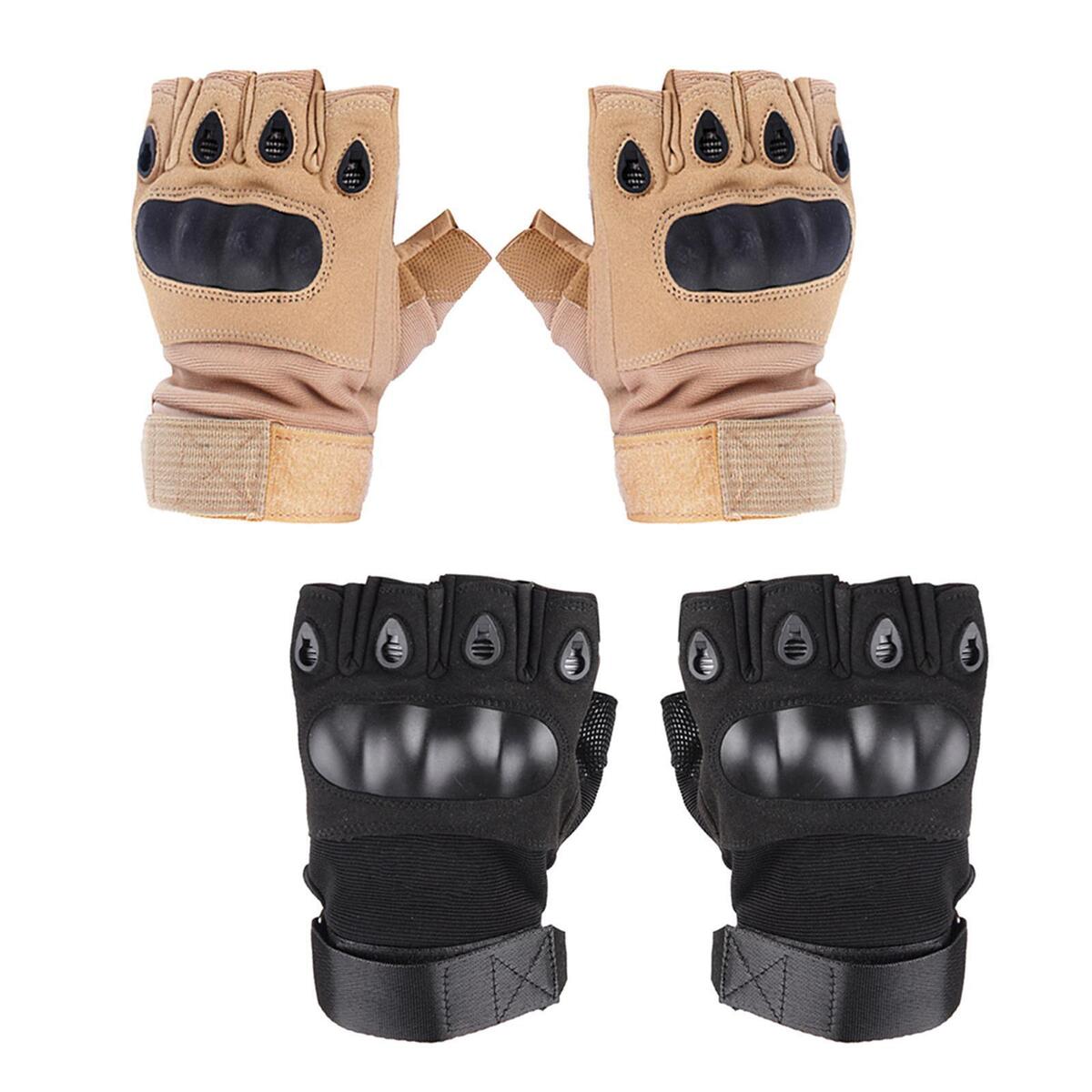 2 Pairs Outdoor Half Finger Fingerless Gloves Sports Climbing Cycling Gloves