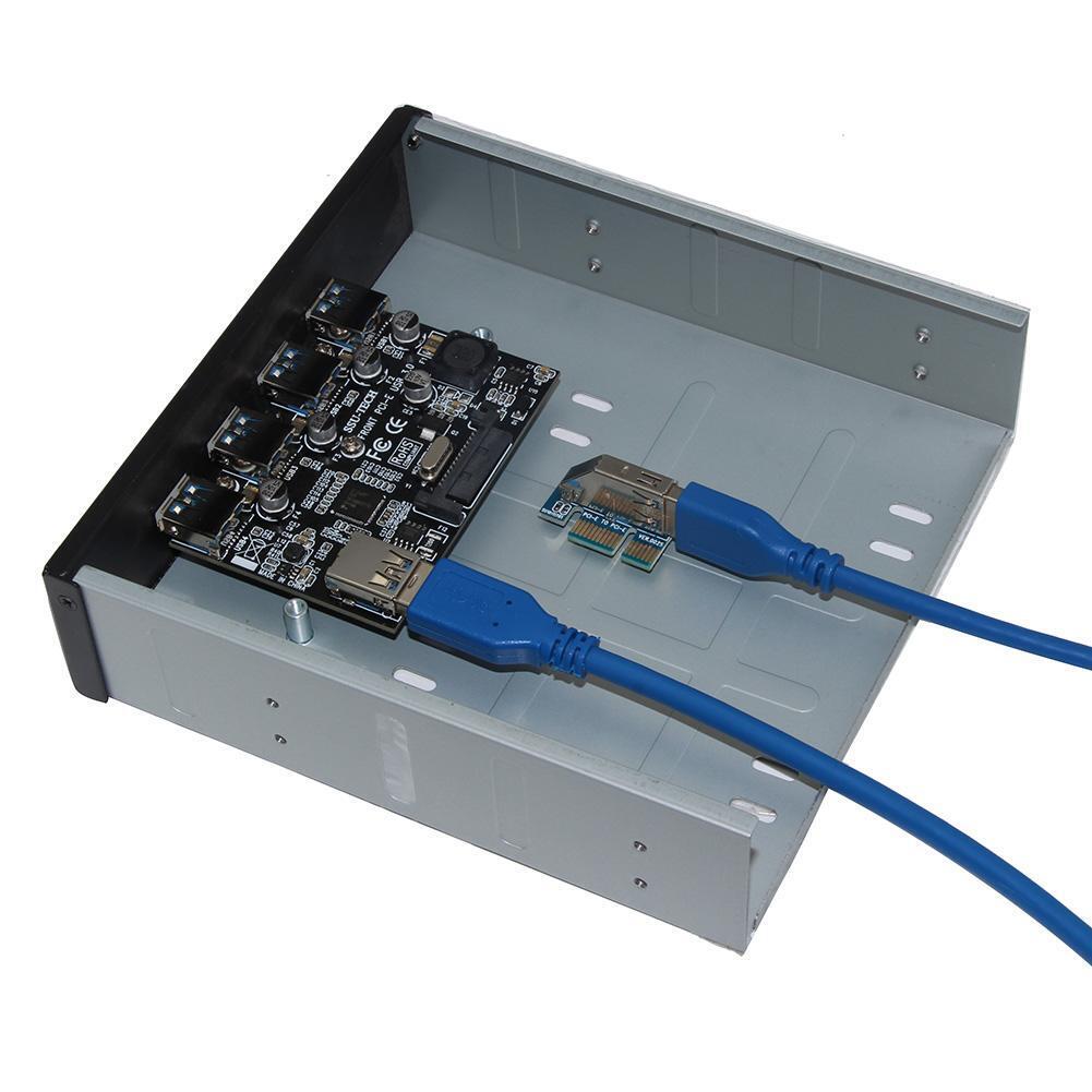 SSU FU3401 PCI-E to 4 Port USB 3.0 PCI Express Expansion Card for Desktop