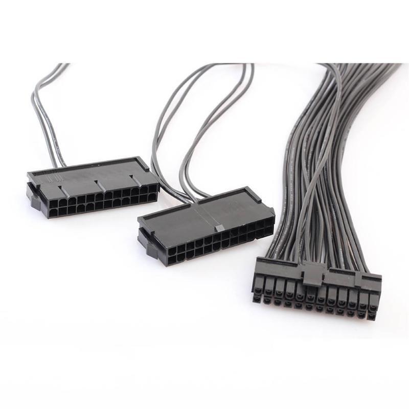 20+4 Pin Chassis Power Start line Three PSU Extension Cable (L 1ft/30cm)