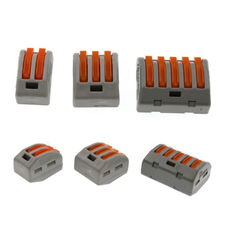 30 x Wire Conductor Quick Terminal Block Connectors Reusable Conductor 2/3/5 Way