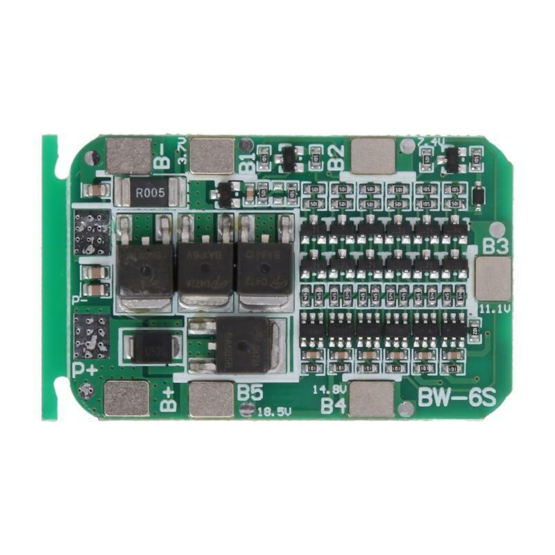 6S 15A 24V BMS Protection PCB Board For 6 Packs Li-ion Lithium 18650 Battery