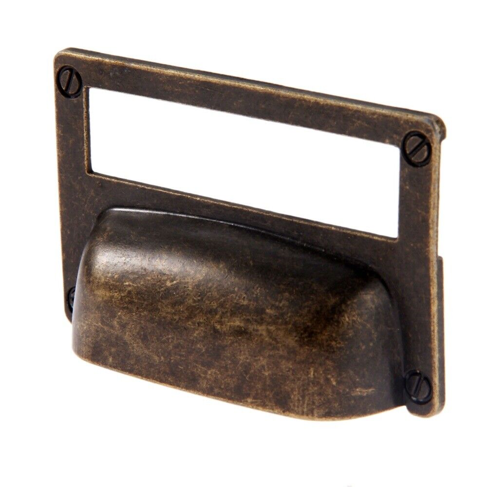 Office Library File Cabinet Drawer Tag Frame Label Holder Pull Handle 81*51mm