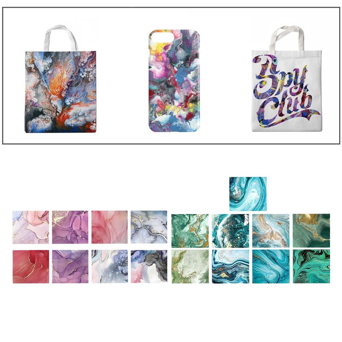 17pcs Heat Transfer Vinyl Sheet Ink Sublimation for Mug Coaster Bag DIY