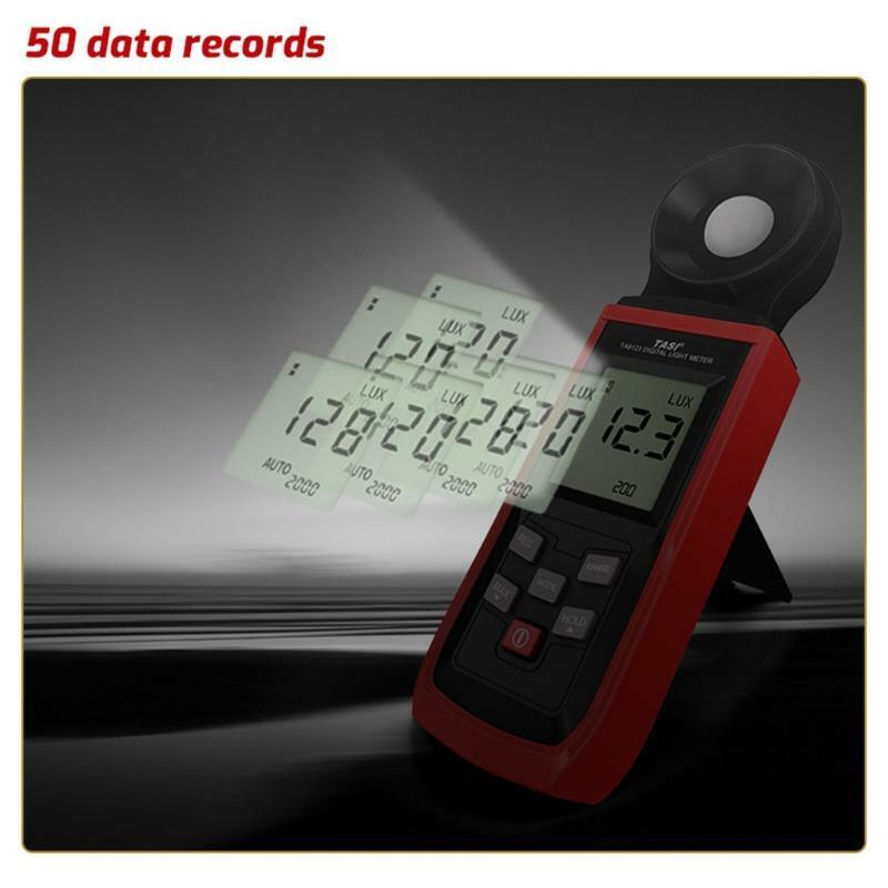 TA8123 200,000 Lux Light Meter Lux/FC Measure Tester Luxmeter 50 Group Data Hold