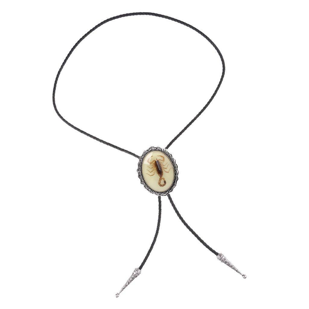 Night  Scorpion Leather  Tie Western Cowgirls Necklace