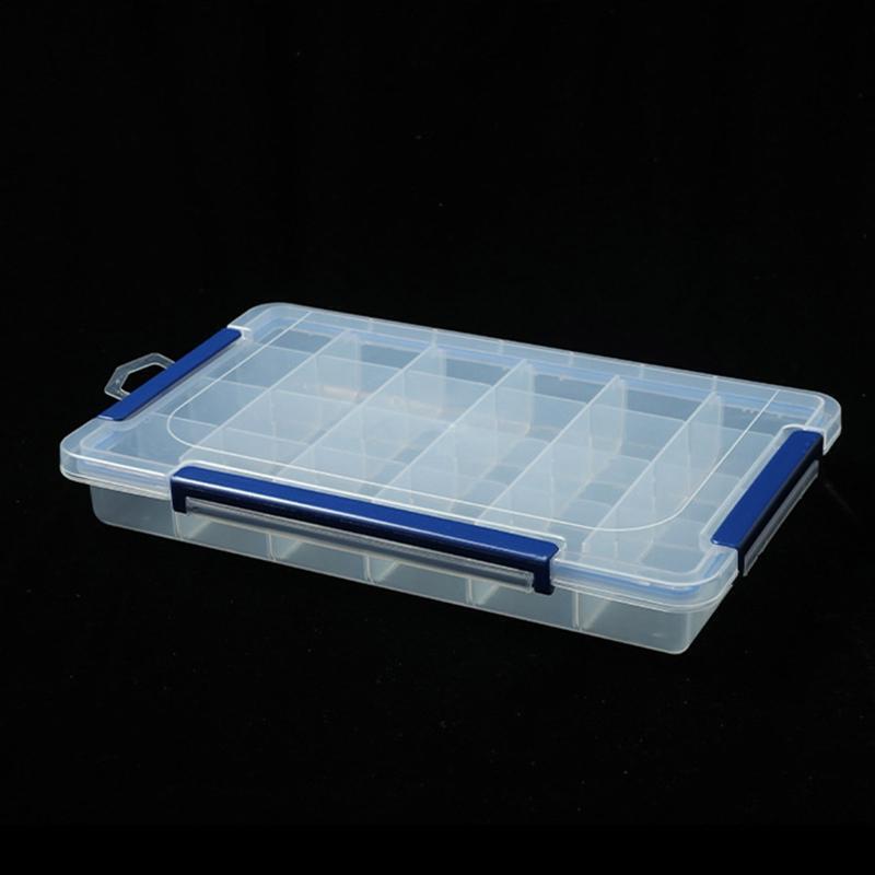 Multifunctional Tools Organizer Box 24 Grids Plastic Jewelry Box with Dividers