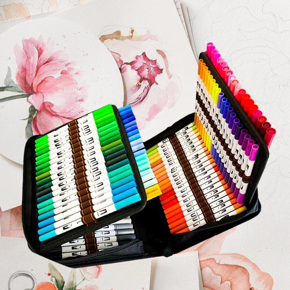 120 Colors Watercolor Pen Set Painting Art Marker Pen Paint Marker Pens