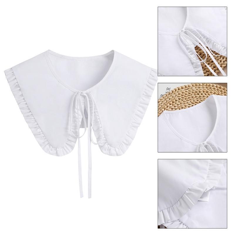 Pleated Lace False Shirt Collar Women Fashionable Decorative Faux Collar