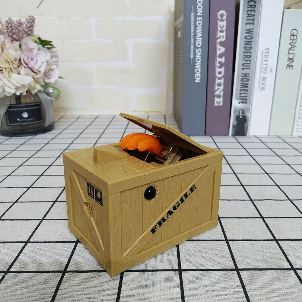 Hand Coin Box Steal Money Automated Thief Piggy Bank Electronic Saving Box