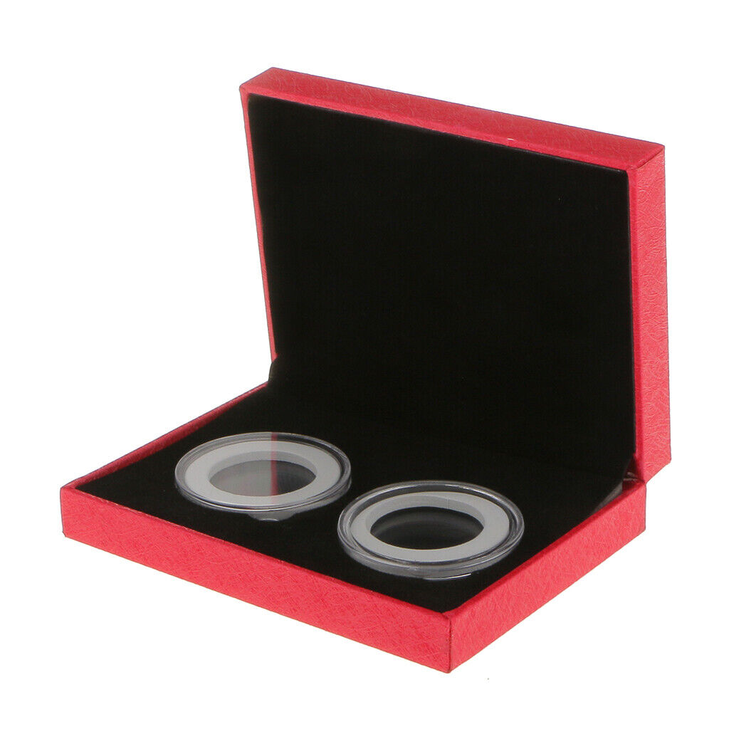 10x Fancy  Storage Holder Display 40MM Commemorative s Box Case