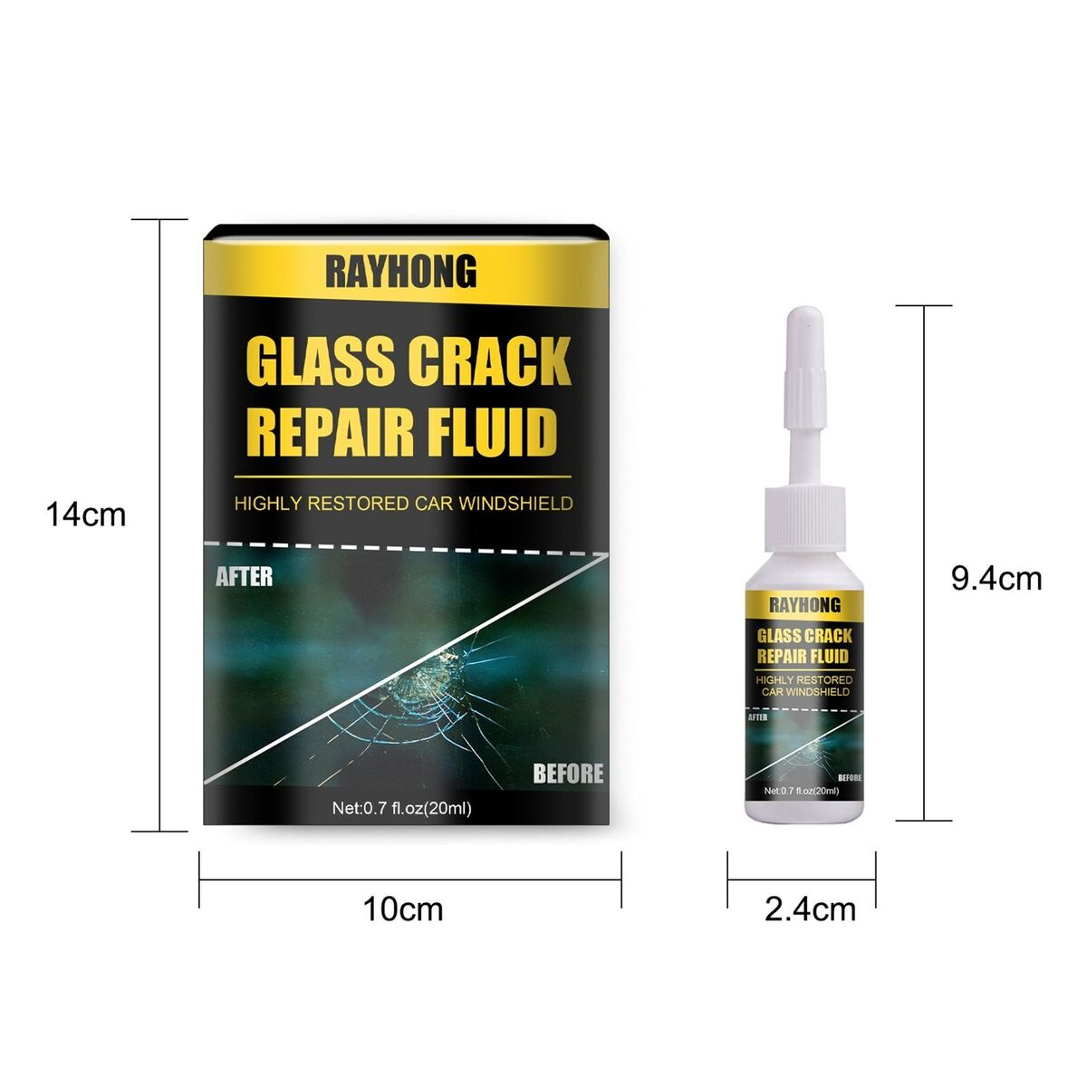 Kit Tool DIY Windshield Cracked Restore Curing Car Window Glass Repair Fluid