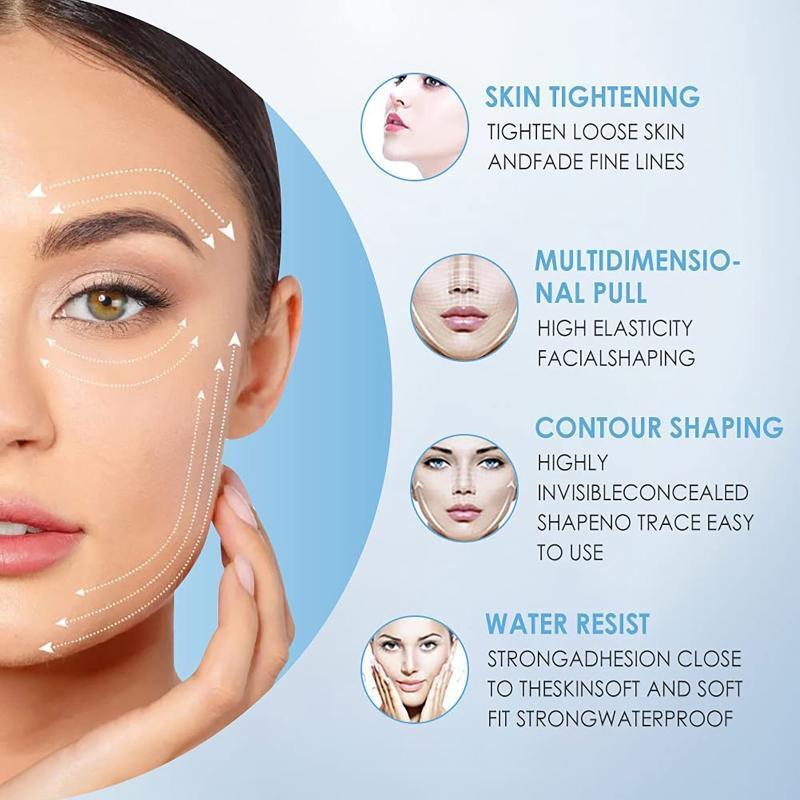 40 Sheets Face Lift Tools for Double Chin Face Lift Tape Invisible Thin V Face