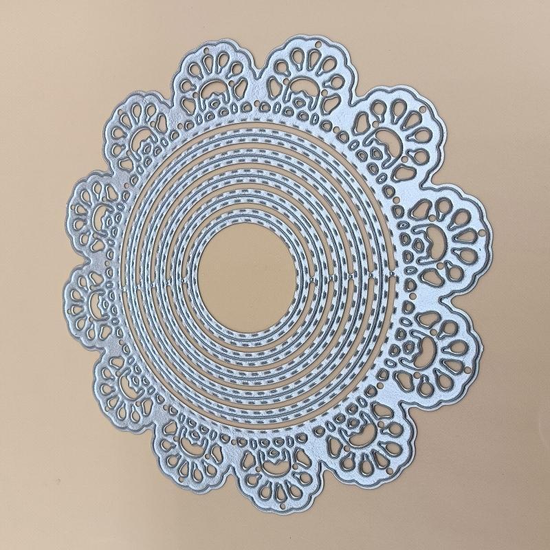 Flower Shaped Frame Metal Cutting Dies Stencil Scrapbooking DIY Album Stamp Card