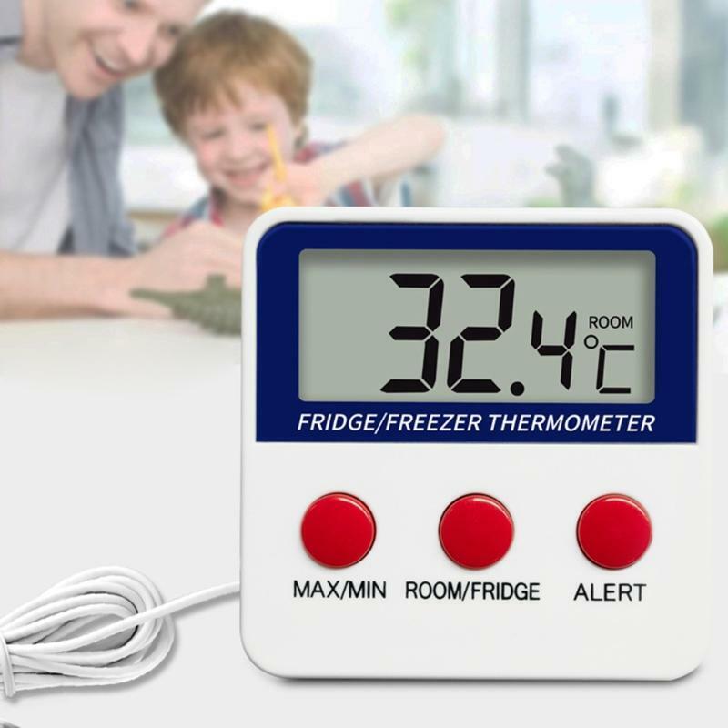 Refrigerator Thermometer Classic Fridge Thermometer Max/Min Record Function LCD
