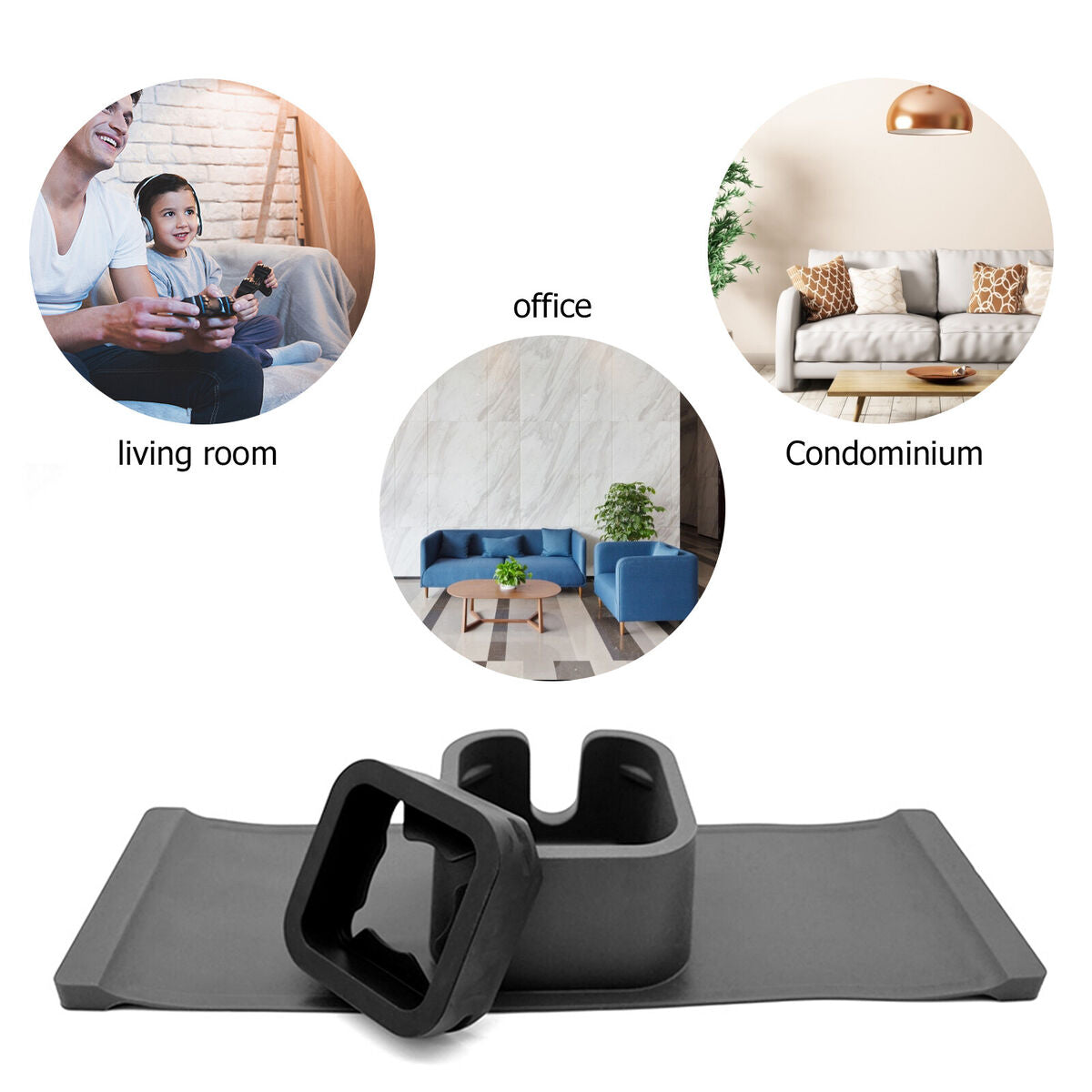 Sofa Arm Tray Table, Silicone Foldable Couch Armrest Side Holder for Drinks