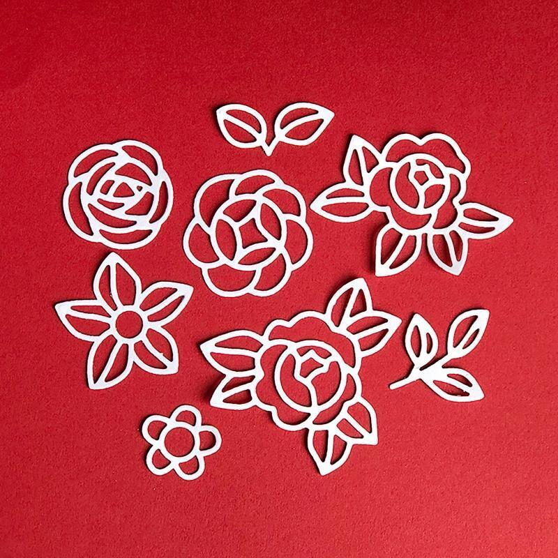 Flowers Leaves Metal Cutting Dies Handmade Crafts Projects Art Creation Supplies