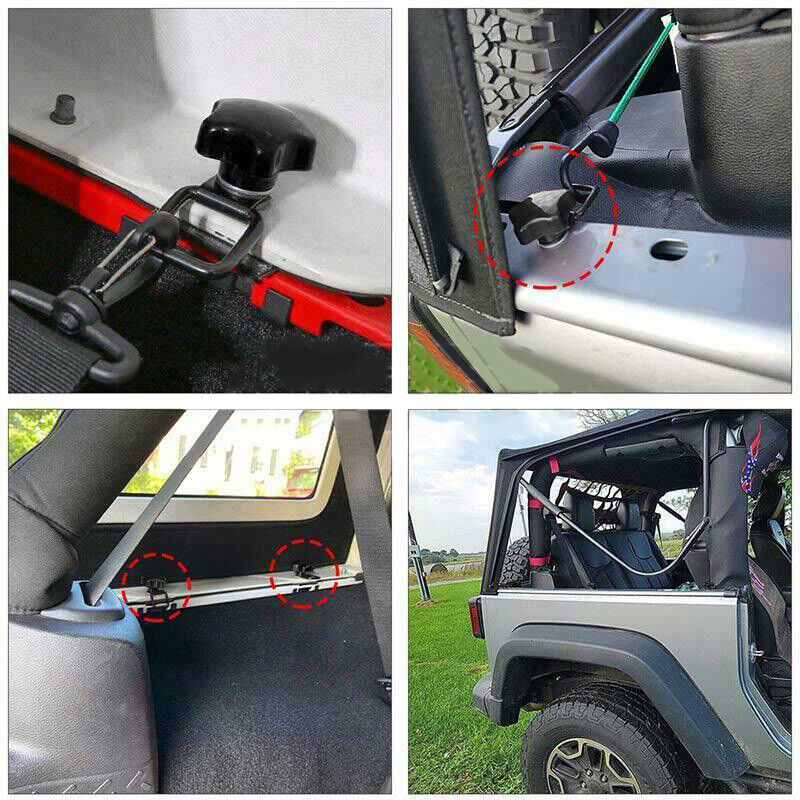 12pcs Car Roof Screws Bolts Cover Trim Fit For Jeep Wrangler JK 4 Door 2007-2018