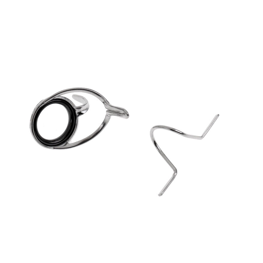 22 piece Fly Fishing Rod Guides and Tip  Repair Kit DIY Eye Rings Guides
