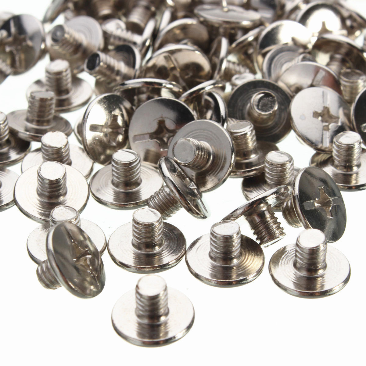 10PCS Nickel Binding Chicago Screws Nail Rivets Album Leather Craft 5x6mm NEW