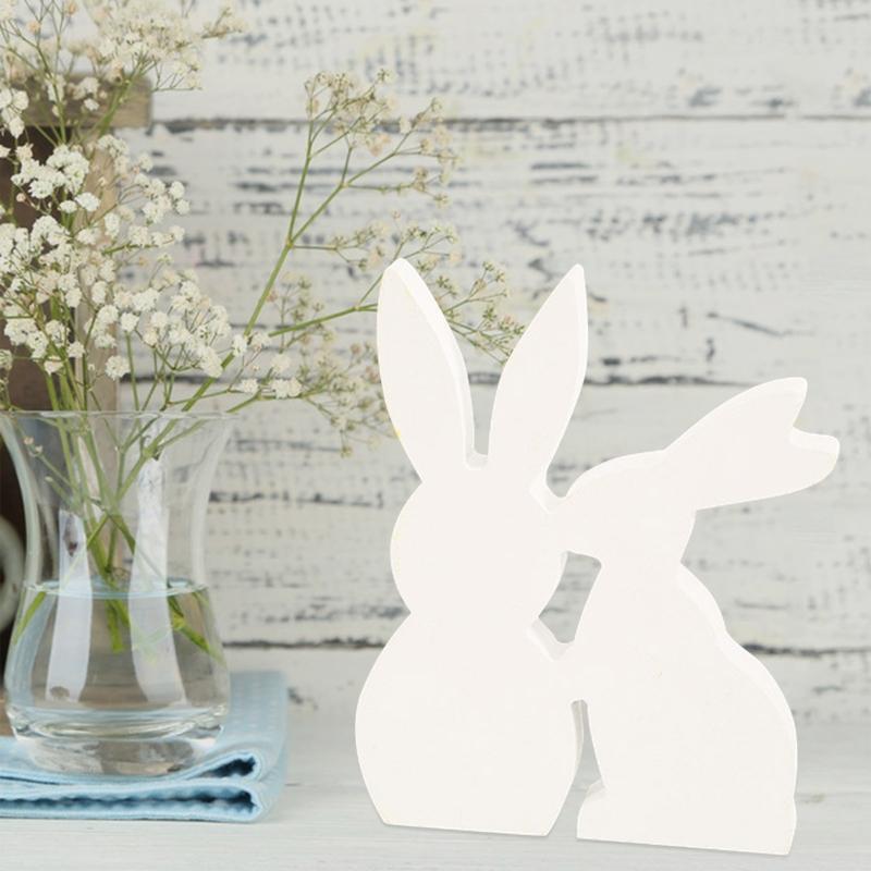 Easter Wooden Bunny Ornament Cutout Unfinished DIY Blank Wood Crafts