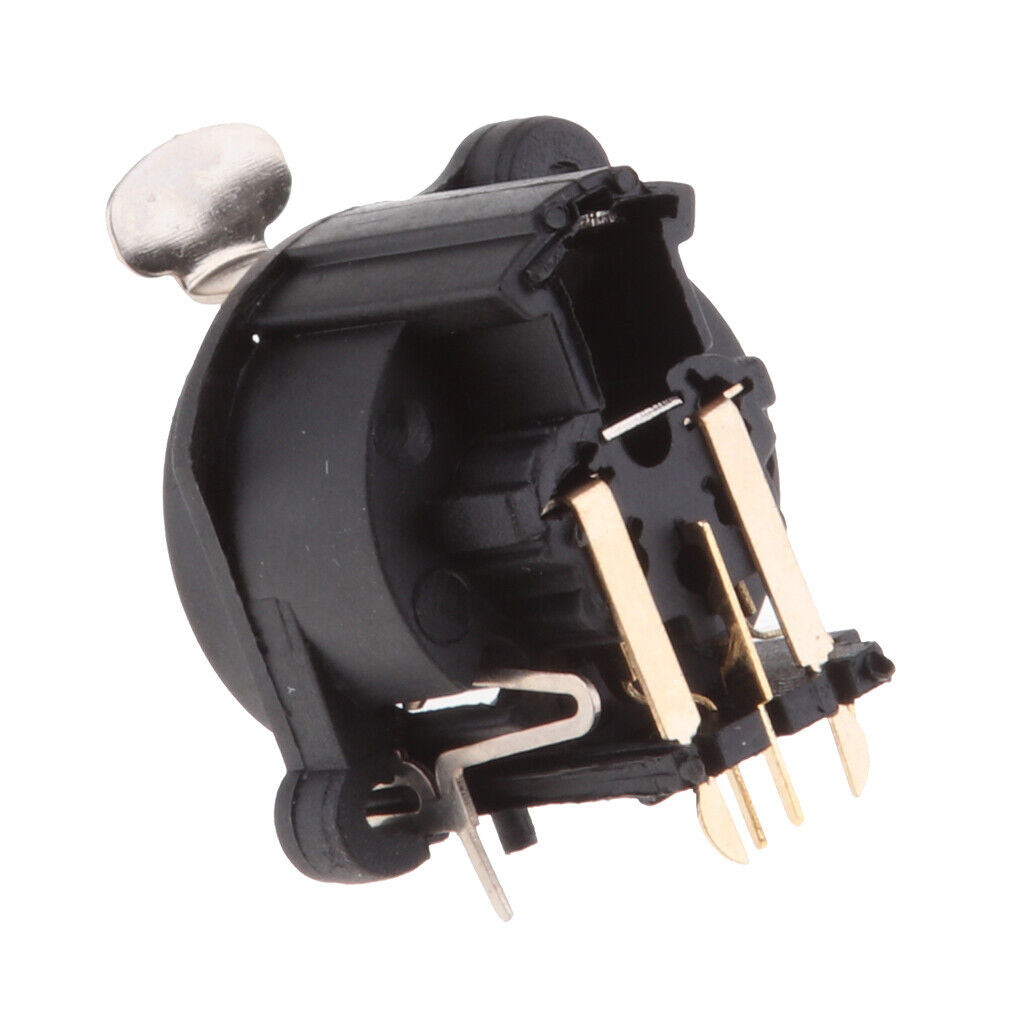 Curved 5 Pin Female Chassis Panel Socket Plug XLR Audio Microphone MIC Connector