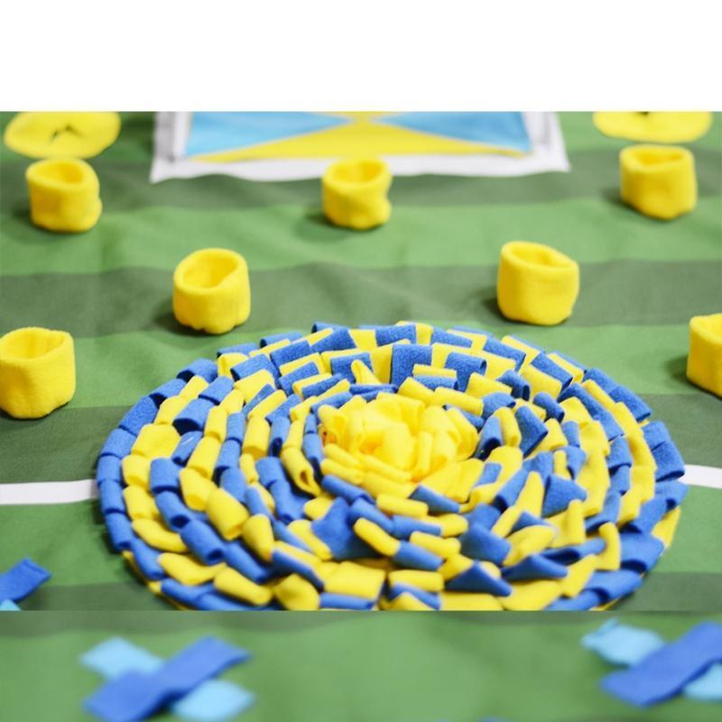 Rectangular Football Field Dog Snuffle Feeding Mat Round Pet Nosework Training