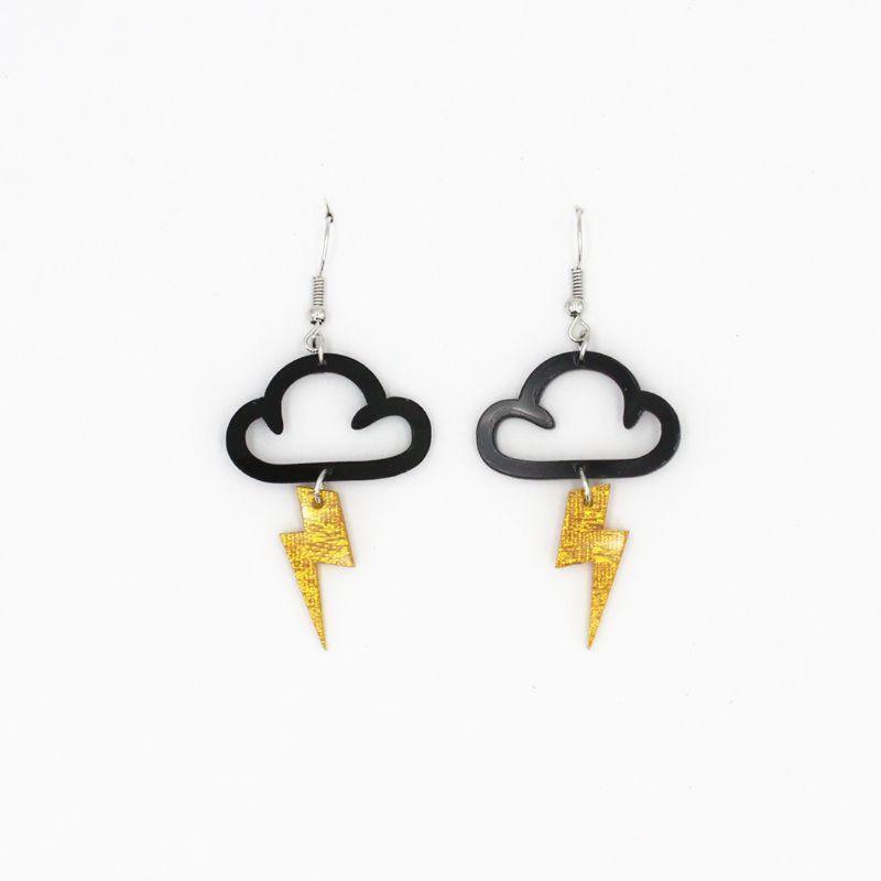 Acrylic Rainbow Cloud Colorful Lightnings Dangle Earrings Fashion Jewelry