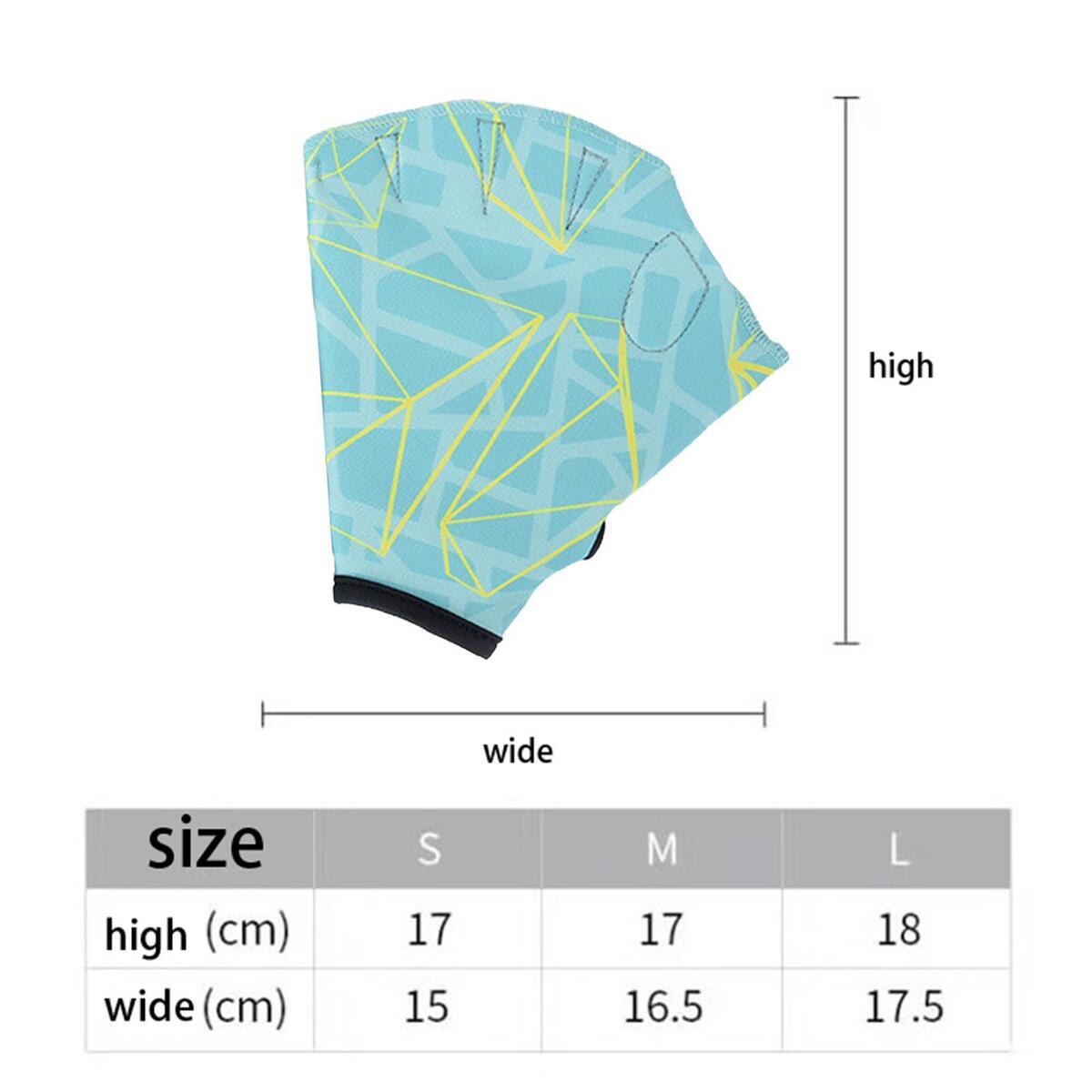 Swimming Webbed Gloves Snorkeling Swim Training Gloves Diving Hand fin Green S