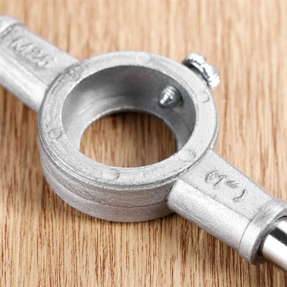 1 Set M3-M12 Woodworking Hand Tool Threading Cutting Die & Ratchet Wrench Holder