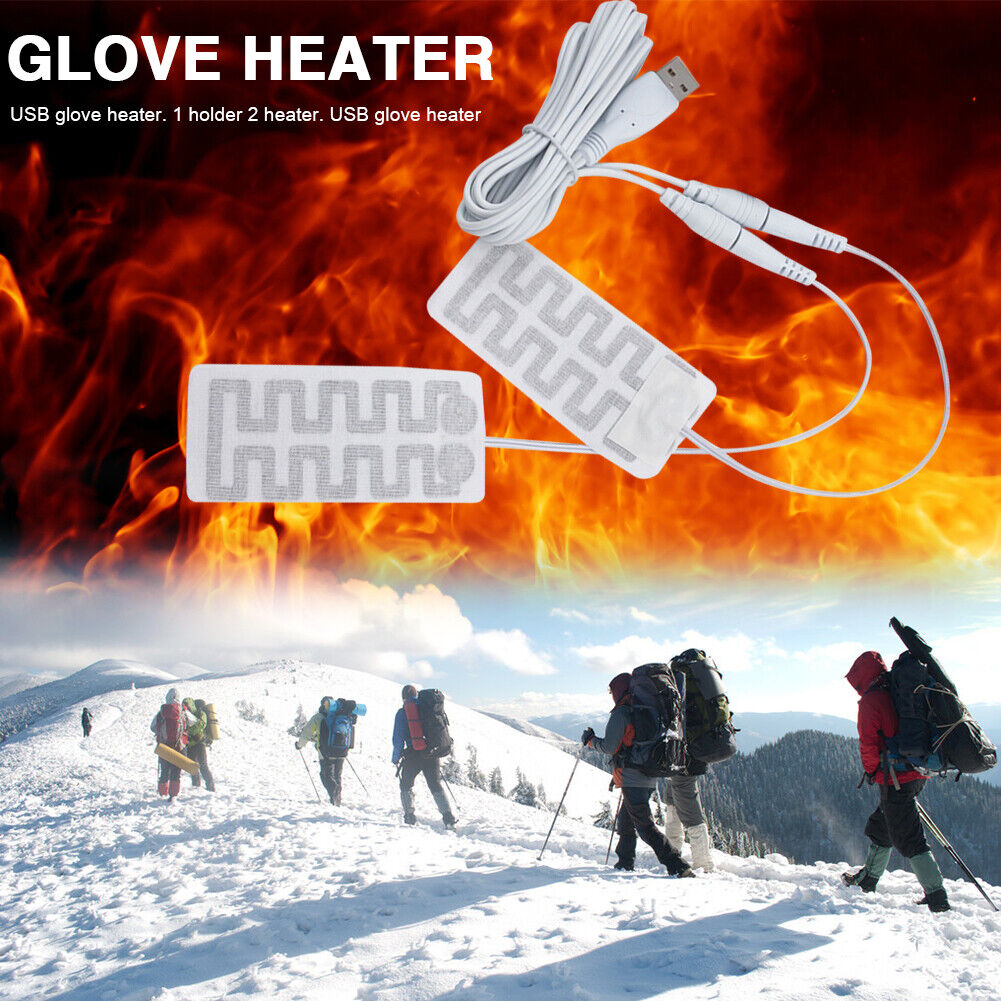 Winter Outdoor Electric Heating Gloves Pads Thermal USB Hand Feet Warmer