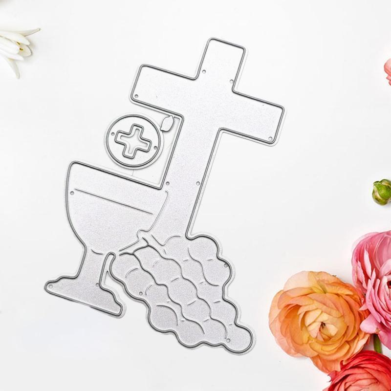 Cross Cup Metal Cutting Dies Stencil Scrapbooking DIY Album Stamp Paper Emboss