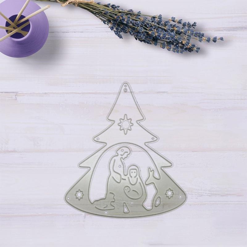 Christmas Tree Cutting Dies Photo Album Decoration Family Together Party Diary