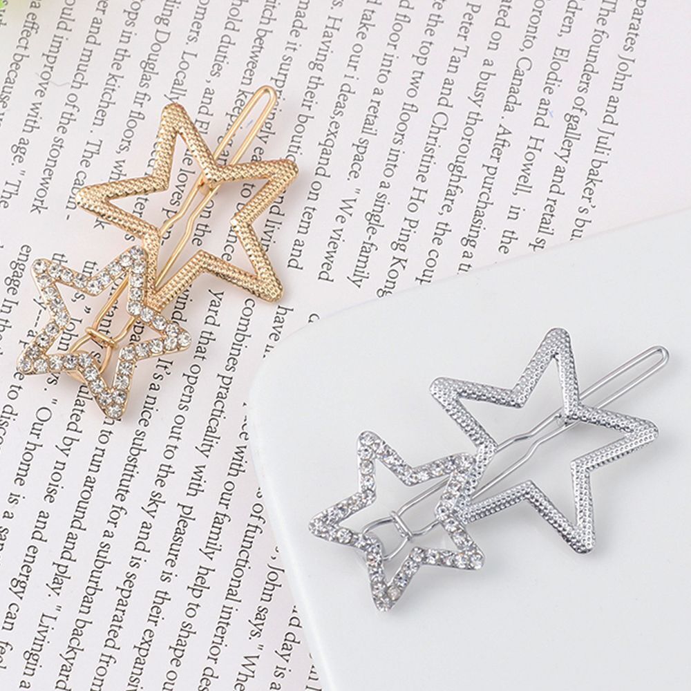 Women Ladies jewelry Metal Hair Clips Star Hairpin Hair Decorations Headwear