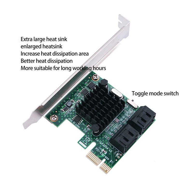 PCI Express 1X to Sata 3.0 Adapter Board 4 Port Sata 3.0 to PCIe Expansion Card