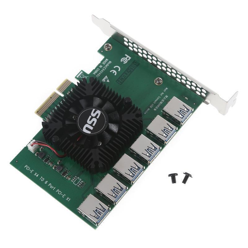 PCI-E Riser Board 4x to 16x Adapter Card PCI-E Graphic Card Riser 4X to 16X Slot