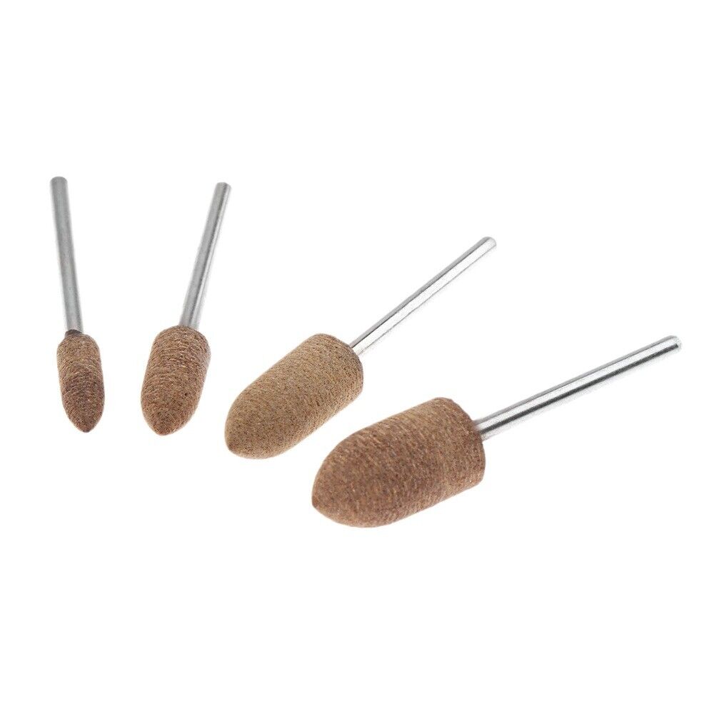 4Pcs 2.35mm 0.1inch Leather Polishing Buffing Brush Bullet Type Rotary Tools