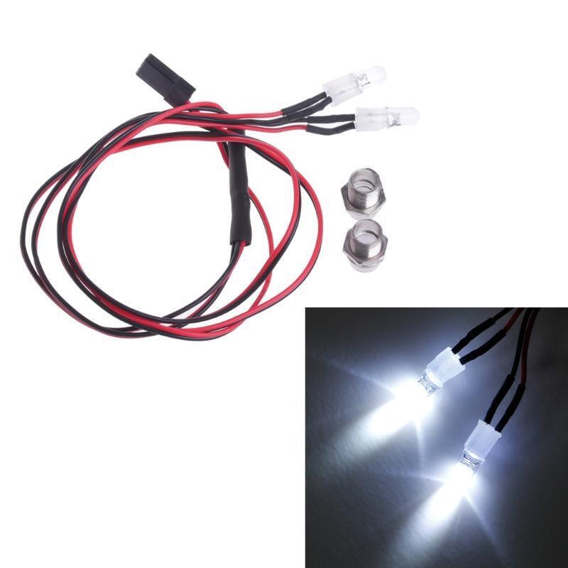 2-LED 5MM LED Light Set Super White Headlight For RC Car Truck Tank Crawler HSP