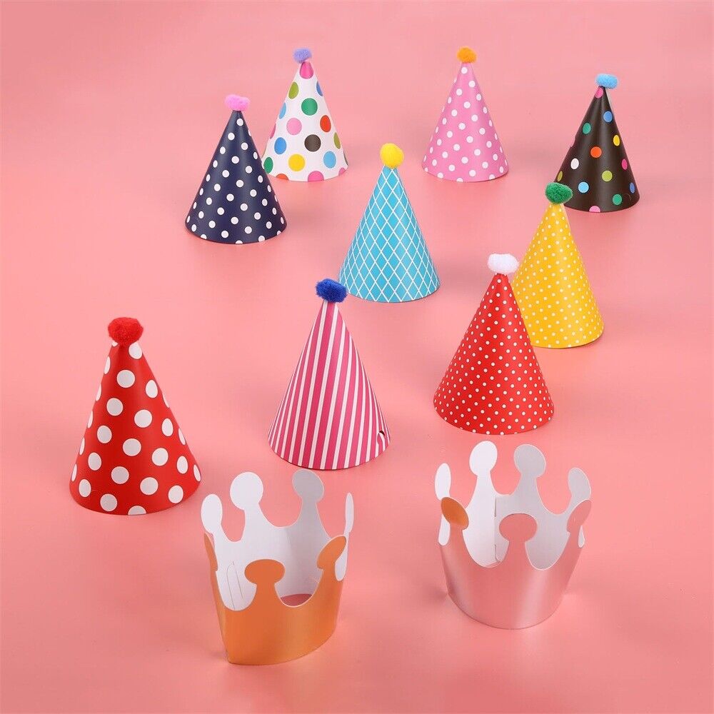 Papercard Kids Celebration Hats Birthday Festive Carnival Party Decoration 11pcs