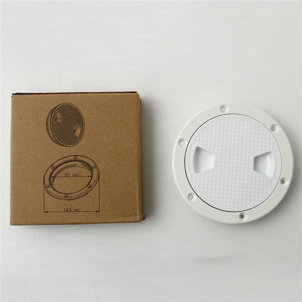 Ship Round Non-slip 4 Inch White Sailing Inspection Marine Boat Deck Cover Lid