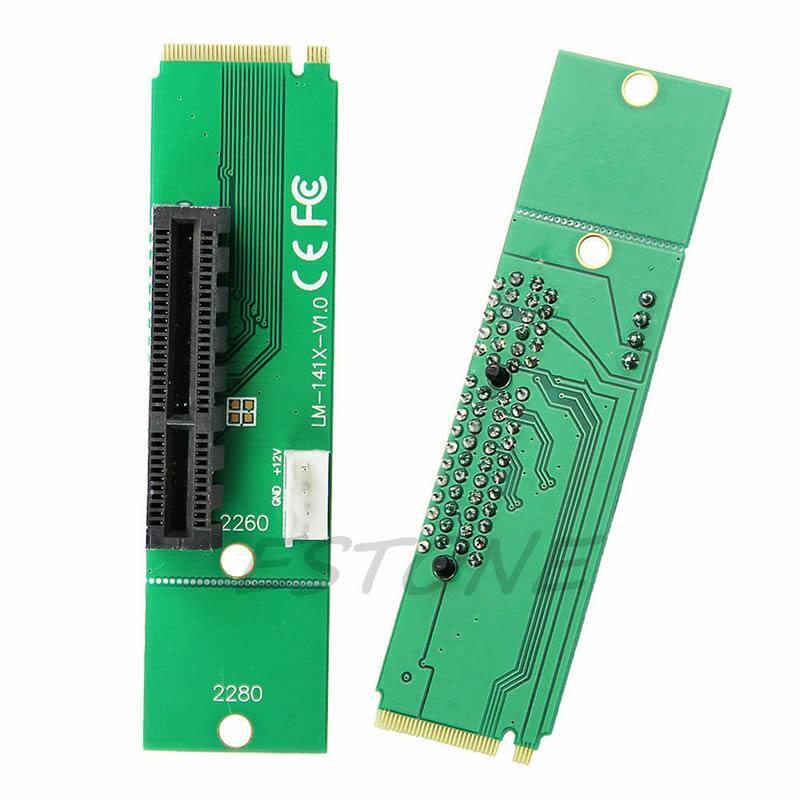 PCI-E 4X Female to NGFF M.2 M Key Male Adapter Power Cable with Converter Card